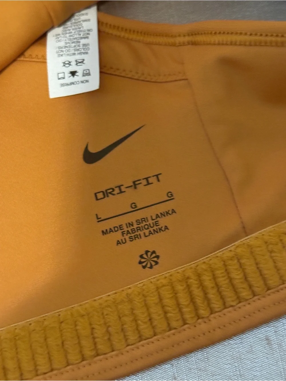 Nike Pro Matching Set Bronze Gold Cross Back Sports Bra L & Shorts M
